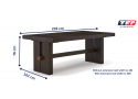 Wooden Extensible Rectangular Dining Table (6 to 8 Seaters) - Allora